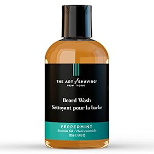 The Art of Shaving Beard Wash – Leaves Beard Hair Clean & Soft, Removes Dirt, Oil, & Impurities, Peppermint, 4 Fl Oz