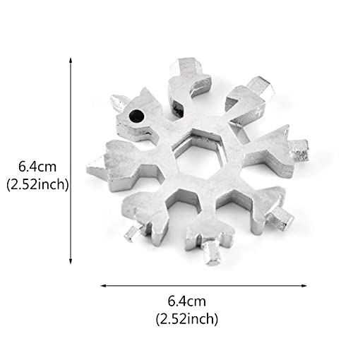 Outil multifonctionnel flocon de neige RANY 18 en 1 métal solide durable