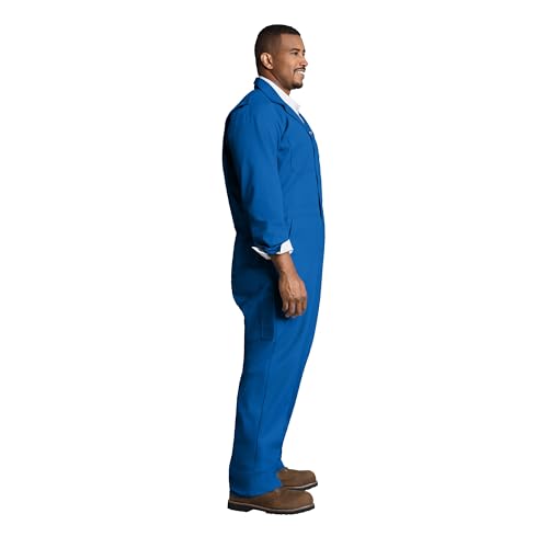 Image of Red Kap Men's Twill Action Back Coverall With Chest Pockets - Mechanic Coveralls With Concealed Zippers
