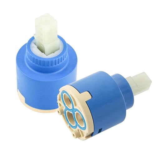 Lcyen 2 Stück Keramik Kartusche 35 mm, Kartusche Wasserhahn, Mischbatterie Kartusche, für Einhand Armaturen, Armaturen Ersatzteile Kartusche für Wasserhahn Bad, Küchenarmatur und Waschtischarmatur