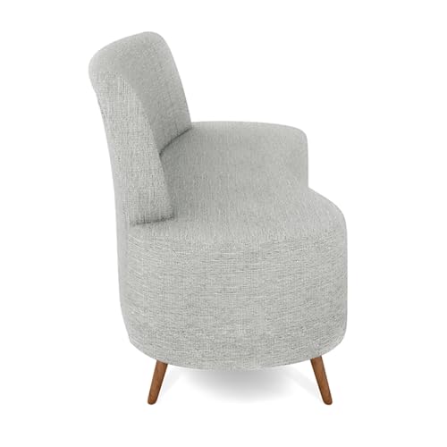 Sofá Living Decorativo 2 Lugares 1,35M Katara Cinza Claro Linho G33 - Gran Belo