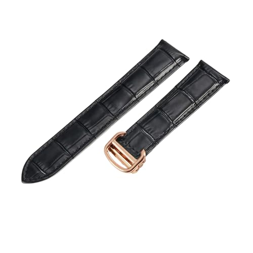 Bracelet de montre en cuir pour Cartier Tank, l'élégance du fermoir acier