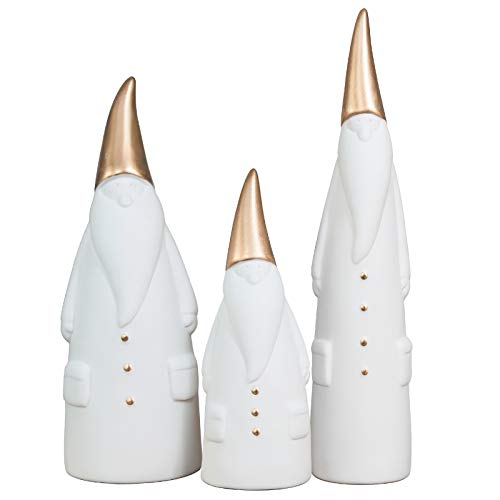 Dorlotou Keramik-Weihnachtsmann-Figuren für Weihnachten, Urlaub, Zuhause, Party-Dekorationen Cover