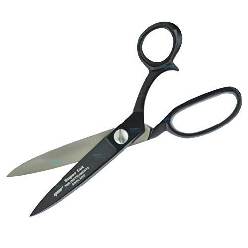 Tailor Dressmaking Scissors and Yarn Thread Snippers Heavy Duty Stainless Steel Sharp Shears - for Cutting Fabric, Clothes, Leather Sewing & Tailoring (Full Black, 10 inch)