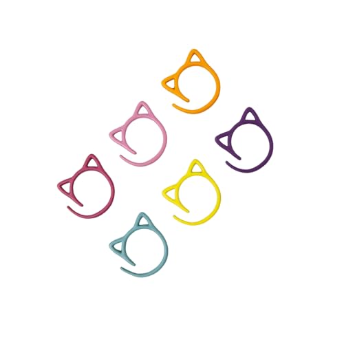 Image of Wonafa 30 Pcs Color Cat Stitch Marker Crochet Markers for Crocheting, Crochet Markers Ring (Cat-30Pcs)