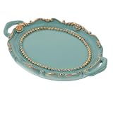 ヴィンテージジュエリートレイ ネックレス ダブルメガネケース イヤリング 保有者 ホルダー ロウソク 飾り皿 ヴィンテージプレート ジュエリーディッシュトレイ 合成樹脂 Green BESTonZON