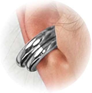 Round Huggie Ear Cuff Earrings for Women Non Piercing Chunky Ear Cuff Adjustable Cartilage Cuff Earrings Clip On Cartilage Earrings Ear Clip Fake Earrings Jewelry for Girls