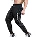 FQZWONG Mens Sweatpants Casual Elastic Waist Drawstring Jogger Pant Baggy Speed Drying Track Trousers Workout Outdoor Jogger（1-Black,Small