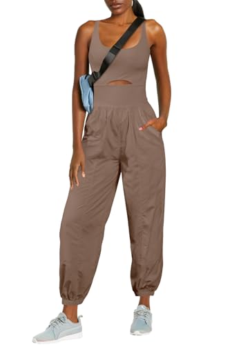 ReachMe Damen-Einteiler, Einteiler, zum Laufen, für Fitnessstudio, zum...