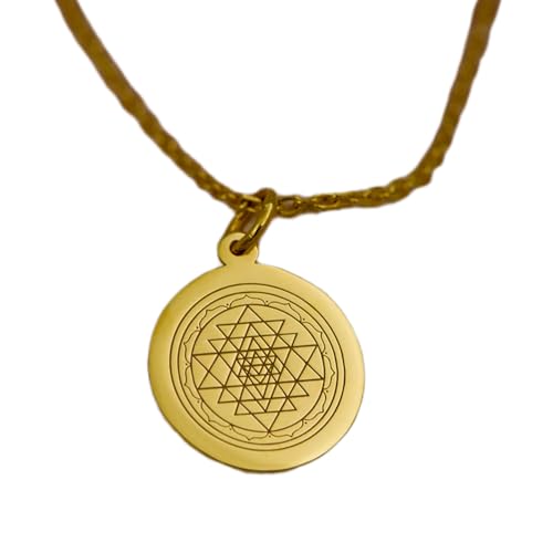 Colgante Sri Yantra de plata para sesiones de yoga y momentos de meditación profunda activa