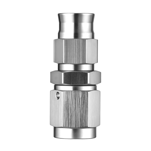 EVIL ENERGY Stainless Steel 3AN PTFE Hose End Fitting Swivel Straight Adapter for PTFE Fuel Lines Only, Silver