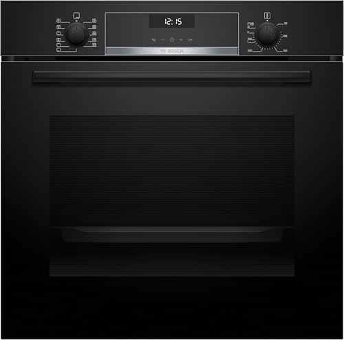 Bosch HBG537BB4 Four encastrable 60 x 60 cm, série 6, fonction Air Fry, 10 programmes automatiques, air chaud 3D pour une chaleur uniforme sur 3 niveaux,...