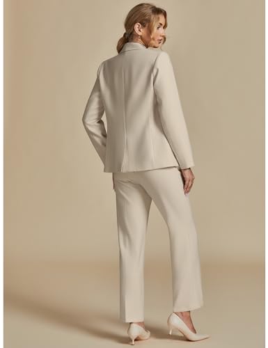 Image of luvamia Women's Two Piece Sets Pants Suits Dressy Business Casual Outfits Professional Blazer Pantsuits Set Work Office