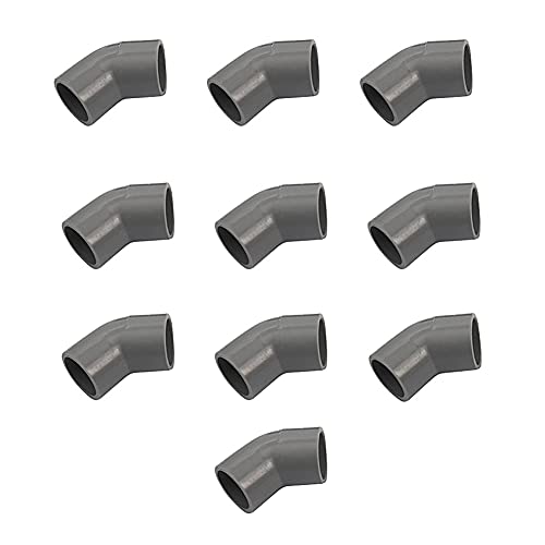 Durchmesser 25 mm 45 Winkel PVC Rohrverbindungsstücke Adapter grau 10 Stück (25mm) Cover