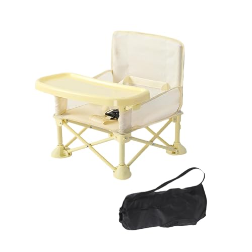 Pegciuho Silla Infantil, Silla de Comedor para Bebés, Silla Elevadora Plegable para Bebés Y Niños, Amarillo, Individual