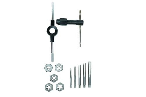 Image of Century Drill & Tool 98922 Fractional Tap & Die Set, 12 Piece | external thread cutting, thread restoration
