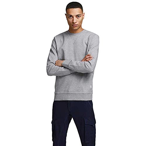 Jack & Jones Jjebasic Sweat Crew Neck Noos Sudadera, Gris, XL Hombre