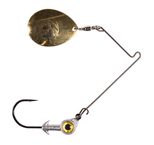 Z-Man BES18-01 Bullzeye Spinnerbait Size 4 Blade, 1/8 oz - Gold, one Size