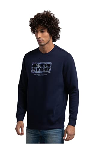 Image of Spykar Men Cotton Round Neck Sweatshirt
