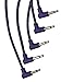 Luigis Modular M-PAR Right Angled Eurorack Patch Cables - Package of 5 Purple Cables, 6