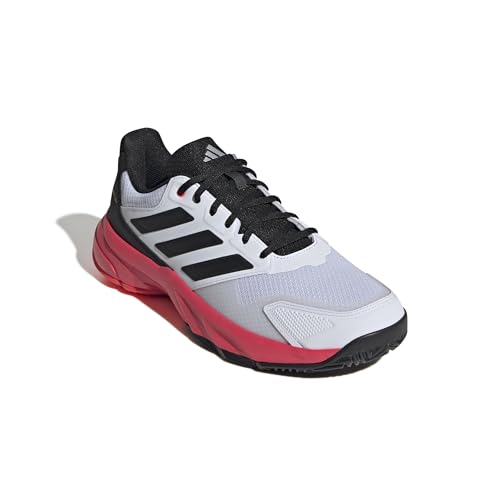 adidas Erkek CourtJam Control 3 M Ayakkabı - Düşük Taban (Futbol Dışı) FTWWHT/CBLACK/LUCRED 41 1/3