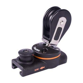 Nautos 91602 - Genoa Car with Stop Button - for 25MM T Track - with Stand UP 39 MM Classic Block