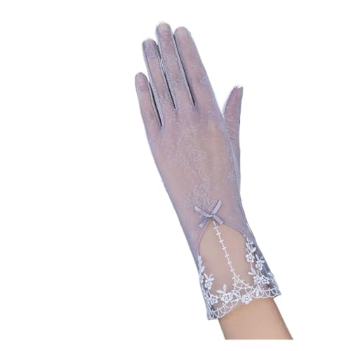 Guantes de verano para mujer con pantalla táctil y encaje protector solar 2