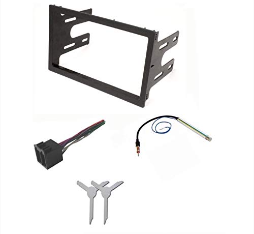 Car Stereo Dash Pocket Kit, Wire Harness, AM/FM Antenna Adapter, and Radio Removal Tool for Installing a Double Din Radio -Made for VW Volkswagen- 1998 1999 2000 2001 Golf, Jetta, Passat + More
