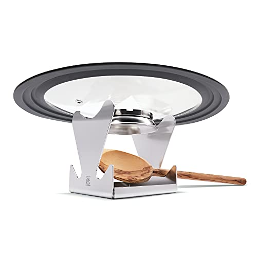 WIETRE DeKo - Soporte para tapas de utensilios de cocina | el profesional Allrounder para cualquier cocina - de acero inoxidable de alta calidad | Soporte para libros de cocina Cover