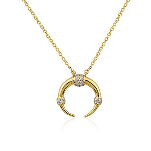 Collier croissant de lune en argent et zircon pour illuminer vos soirées