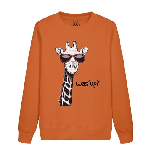 Sweatshirt enfant imprimé girafe à lunette pull humour pour garçon et fille