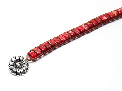 Image of 7 Chakra Bracelet Bohemian Handmade Leather Wrap Healing Protection Natural Stone Yoga Beaded Bracelets Boho Friendship Jewelry
