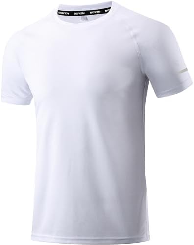 Boyzn 1, 3, 5 or 7er Pack Sport Tshirts Herren Kurzarm T-Shirts Funktionsshirt Laufshirt Schnelltrocknend Atmungsaktive Sport Shirt Sommer Fitnessshirt Trainingsshirt für Running W