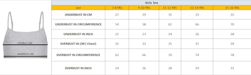 Image of CHARM N CHERISH 4 Pack Pure Cotton Sports Bras for Girls, Non Padded Bras-Slip On Teenage Bras-Combo Pack-Solid Printed
