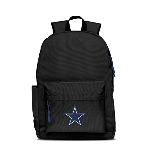 Mochila campus leve Dallas Cowboys de 43 cm – ideal para academia, trabalho, caminhadas, viagens, escola, fins de semana e viagens, Preto, G