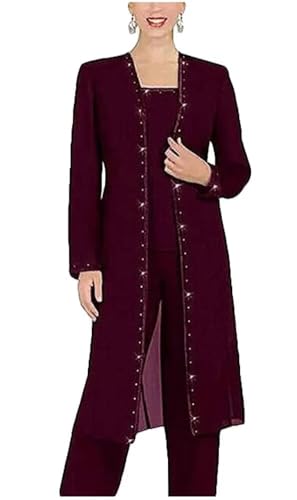 3 Pcs Mother of The Bride Pants Suits for Wedding Long Formal Pant Suits for Women Dressy Wedding4