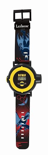 Lexibook - Batman Reloj Correa Ajustable Pantalla Digital con 20 proyecciones de Batman - para Niños - Negro y Azul – DMW050BATLXB