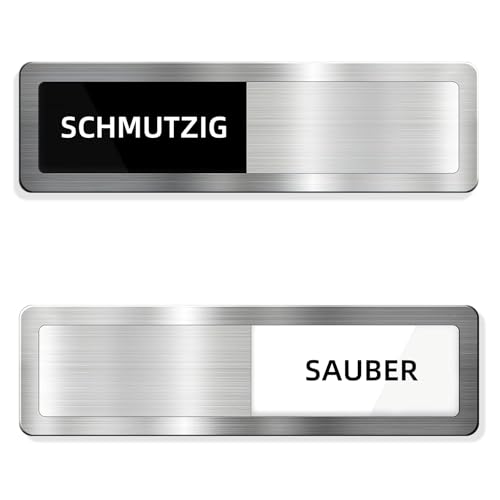 Imán para Lavavajillas con Cartel SAUBER/SCHMUTZIG, Clean Dirty Dishwasher Sign, Indicador Señal Lavavajillas, Imán Limpio y Sucio, Imanes Universales para Refrigerador de Cocina