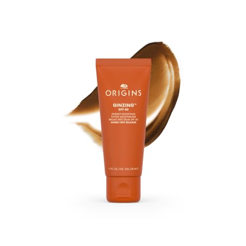 Image of Origins GinZing Energy-Boosting Tinted Moisturizer with SPF 40 | Hydrates & Perfects | Skin Tint with Caffeine and Ginseng, 1.7 Fl Oz