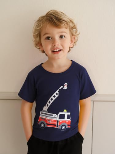 Image of AIWUHE Toddler T Shirts Cotton Summer Tshirts Boys Girls Short Sleeve Tee Tops Casual Graphic Clothes Crew Neck Shirts 2-6Y