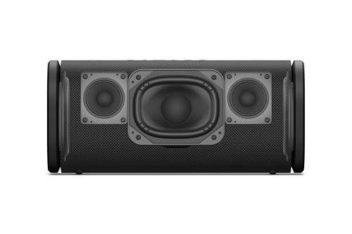 Sony ULT FIELD 5 - Enceinte portable Bluetooth puissante, batterie 25 heures, 2 modes ULT POWER SOUND, IP67, étanche à l'eau et à la poussière, éclairage à 360°, bandoulière amovible, compacte - Blanc