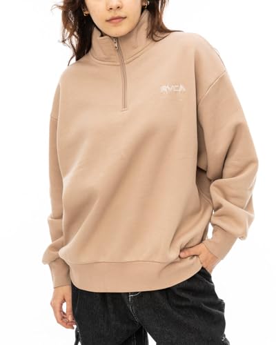 (ルーカ)RVCA 2024 レディース METALURGY HALF ZIP パーカー CKA0 【2024年秋冬モデル】 CKA0 S