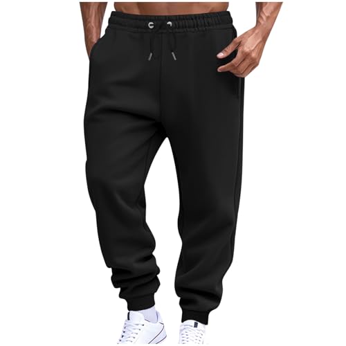 Sweatpants for Men Active Drawstring Elastic Waist Pants Lightweight Comfy Training Joggers Trousers with Pockets