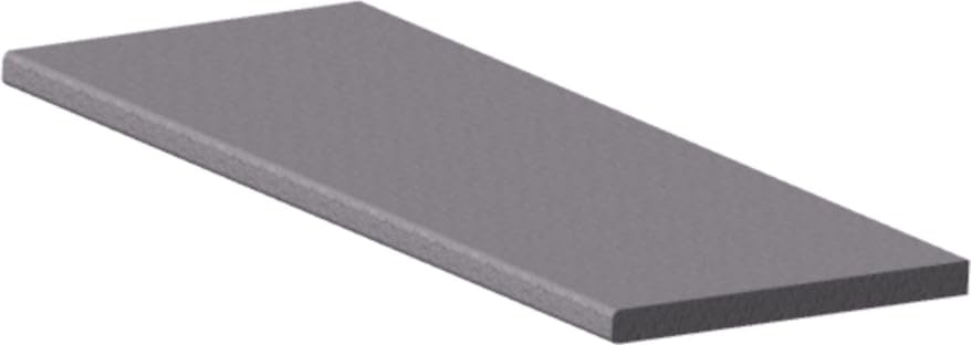 Rand 60 cm, Feinsteinzeug, 2 cm dick – Breite passgenau von 20 cm bis 29 cm (hellgrau, strukturiert, 26 cm)