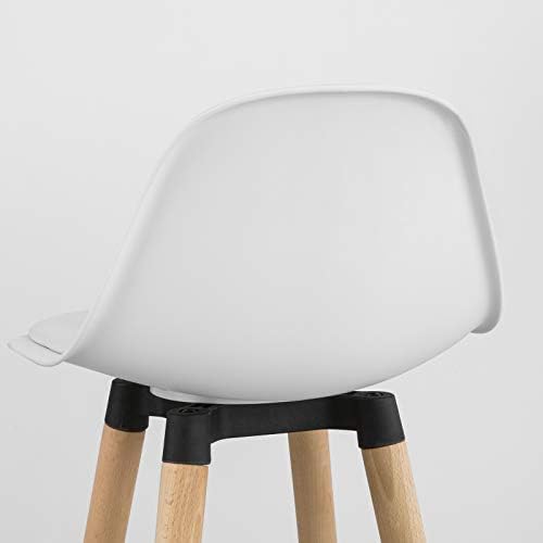 SoBuy® FST70-W, Kitchen Breakfast Barstool, Bar Stool with PU Leather Padded Seat & Beech Wood Legs