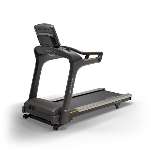 Image of Matrix Fitness T75 Treadmill with XIR | 16 inch Touchscreen (WiFi+BT+HDMI) | Club-Quality Treadmill for Running, 5K & Marathon | Heavy-Duty Frame, Extra-Thick 22 inchx60 inch Deck, Industrial Cushioning