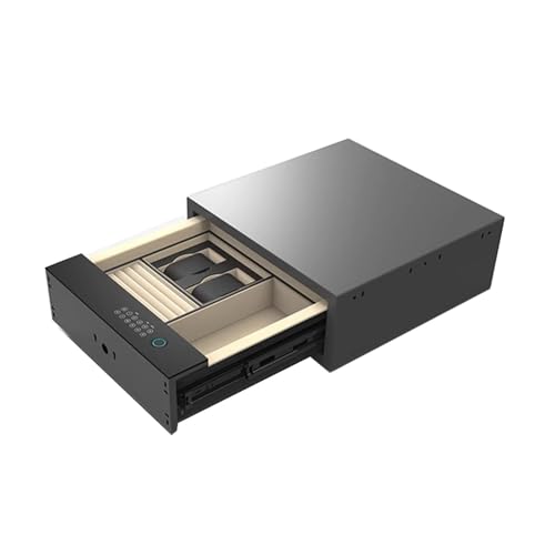 Biometric Fingerprint Safe with Auto-Eject Drawers for Valuables - Perfect for Home Living Room Nightstand & Cloakroom Storage - Secure & Easy Access