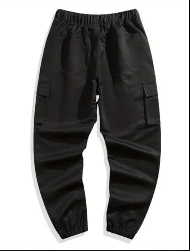 Image of Vikita Enterprise Kid Boys Cotton Cargo Joggers Pant with Mutiple Pockets and Elastic Waistband Closure | Cargo Pants for Boys