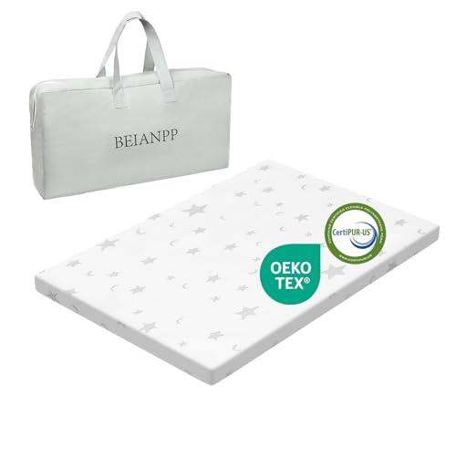 Image of BEIANPP Pack and Play Mattress Pad 38"x26"x1.5", Soft Breathable Waterproof Cover, Baby Pack N Play Mattresses Topper