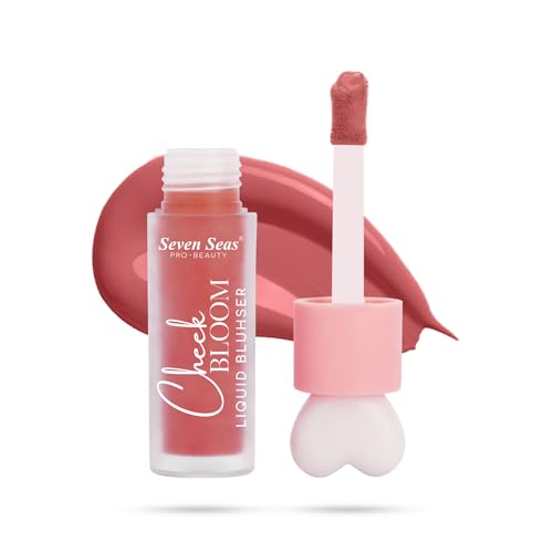 Image of Seven Seas Cheek Bloom Liquid Blusher & Lip Gloss | Highly Pigmented | Long-lasting | Waterproof | Buildable & Blendable | All Skin Types | (Shade- 04 Natural Blush-5g)